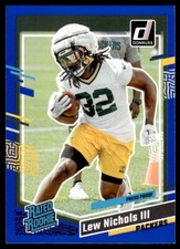 2023 Donruss Press Proof Blue . Lew Nichols III Rookie Green Bay Packers #335
