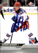 Carson Rehkopf Signed Autographed 2023-24 Upper Deck CHL card Seattle Kraken