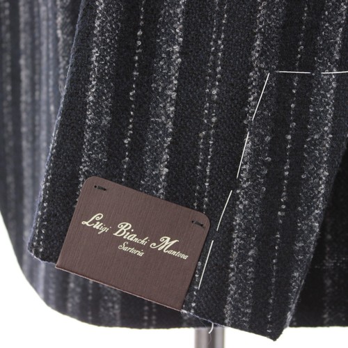 L.B.M. 1911 NWT Wool Blend Sport Coat Size 48R (38R US) In Blue & Gray Striped - Picture 3 of 11