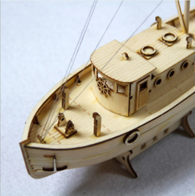 New DIY Ship Model Kit Wood Sail Boat 1:30 Scale Bus Educational Toy Kids Gift