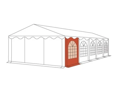 Seitenteil 2 x 2m PVC mit Reißverschluß Ersatz für Partyzelt Pavillon, weiß