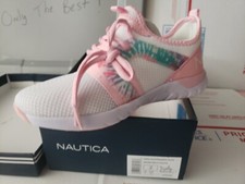 Nautica PARKS Sneakers Slip-On Athletic Shoes White pink Girls size 2 00s