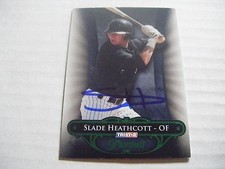 SLADE HEATHCOTT signed #/25 GREEN AUTO RC YANKEES 2009 Tristar baseball card SP