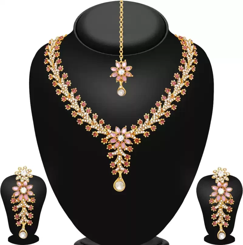 Atasi International Alloy Gold plated Jewel Set Pink Gold eBay