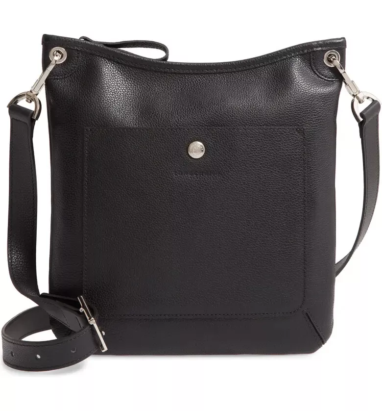 Longchamp Le Foulonne Small Crossbody Bag in Black