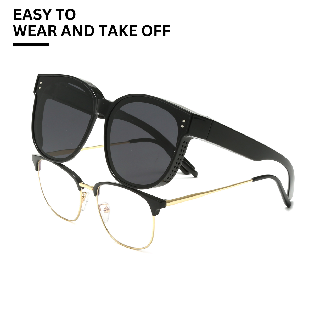 Polarized Fit Over Sunglasses UV400 Protection TR90 Frame Oversized Unisex Polarized Fit Over Sunglasses for Men Women, UV400 Over  main image 3