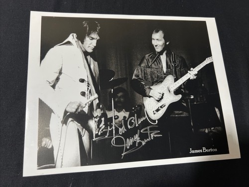 JAMES BURTON Signed Autographed w/ ELVIS PRESLEY 8x10 Photo