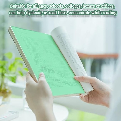 6Pcs A4 Color Bookmark Guide Sheet Dyslexia Reading Aids Highlight Strips Colors - Picture 5 of 7