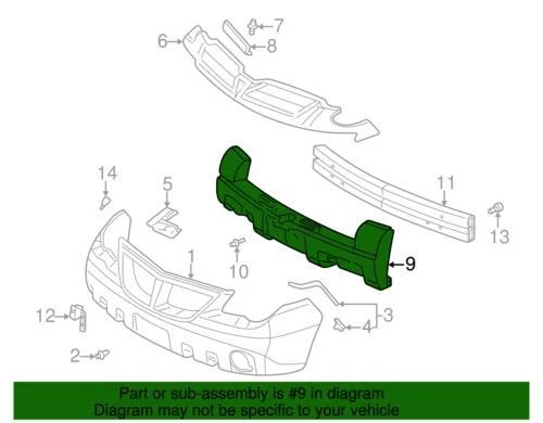 Amortiguador de energía genuino GM 10412858 Foto 2 de 2