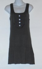 New York Confess Junior Fine Knit Ruffle Hemline Sweater Dress Medium Heather M 