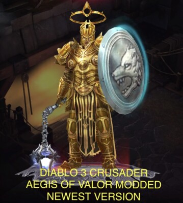 DIABLO 3 - PS4/5 - CRUSADER HARDCORE - AEGIS OF VALOR - MODDED NEUE VERSION!!!