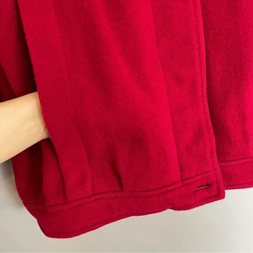 Vintage Coat Wool Blend Women Red Winter Button-Up Classic Forecaster of Boston - Picture 10 of 12