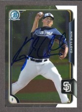 2015 BOWMAN CHROME BCP 151 Kyle Lloyd SAN DIEGO PADRES SIGNED AUTOGRAPH AUTO COA