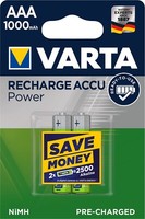 2 X Varta Recharge Accu Power 5703 1000Mah Aaa Micro HR03 1,2V Akku Im Blister