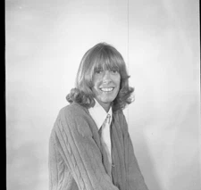 Vintage Negative B&W Med Format 1970's Yearbook Photo Woman Blonde Teacher #227