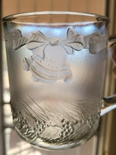 Vintage Christmas Holiday Glass Mugs Set of 8 Duralex