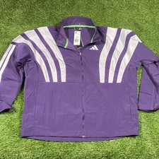 Adidas Adizero Jacket Mens Large Purple Windbreaker Full Zip New York NWT JY6995