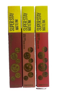 3x Maybelline Super Stay Matte Ink Liquid Lipstick #430 Mediator, #455, #440