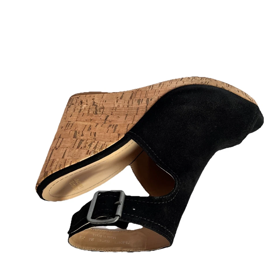 Johnston & Murphy Mujer Negro Gamuza Cordones Talla 9 Corcho Cuña Brasil Antideslizante Foto 3 de 4