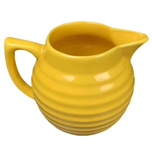 Bauer Pottery Beehive Ring Ware Pitcher Yellow 5.5”