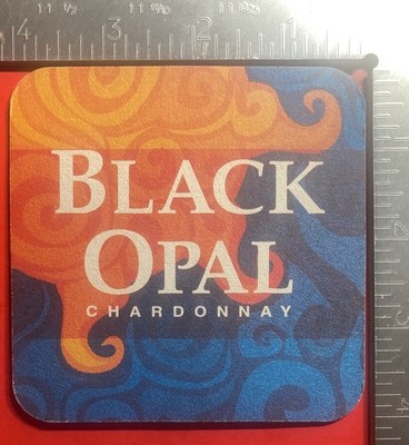 Black Opal Chardonnay Australian WINE 4 INCH SQUARE BEER COASTER