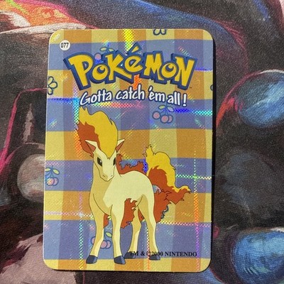 Ponyta #77 -  Vintage Vending Machine Prism Sticker 2000 - Pokemon Card