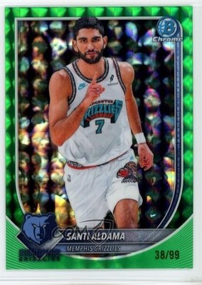 2025-26 Bowman Chrome Green Geometric Refractor 38/99 Santi Aldama #BCV-200 1u6v