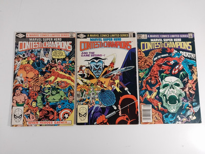 Marvel Super Hero Contest of Champions Lot of 3 #1-3 Marvel Bronze Age VG B9