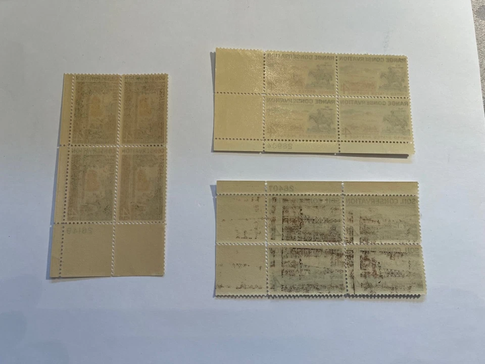 1958-61 4c Cons. Stamp Plate Blocks, Soil #1133, Forest #1122, & Range #1176 - Image 2 of 2