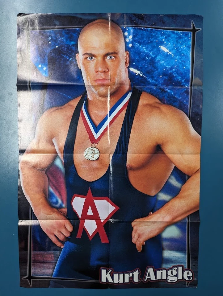 1990 年代摔跤杂志 WWF WWE WCW 双面海报 Stacy Keibler The Rock — 第 2/2 张图片