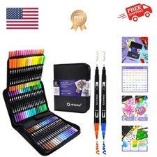 72 Colors Markers for Adult Coloring Books, Dual Tip Markers for School, Fine...