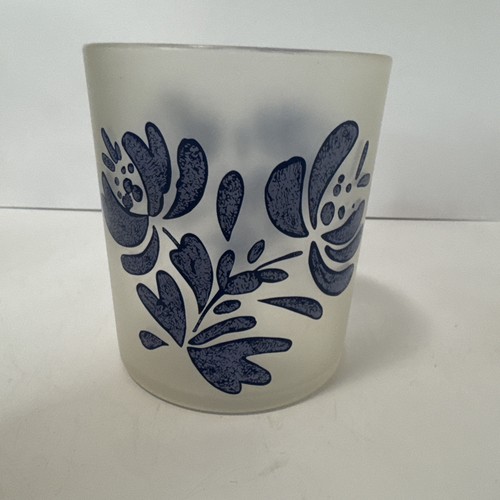 Vintage Pfaltzgraff Yorktowne Tumbler Cup 14 oz Blue Floral Made in the USA - 第 2/12 張圖片