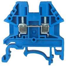 50-Pack Dinkle Blue DK2.5N-BL DIN Rail Terminal Block Screw Type 12-22AWG