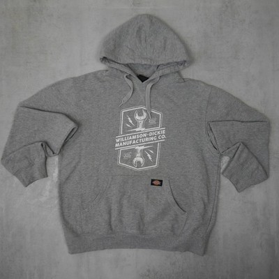 Dickies Hoodie Grau M Logo Print Kapuze Streetwear Skater Workwear Sweatshirt