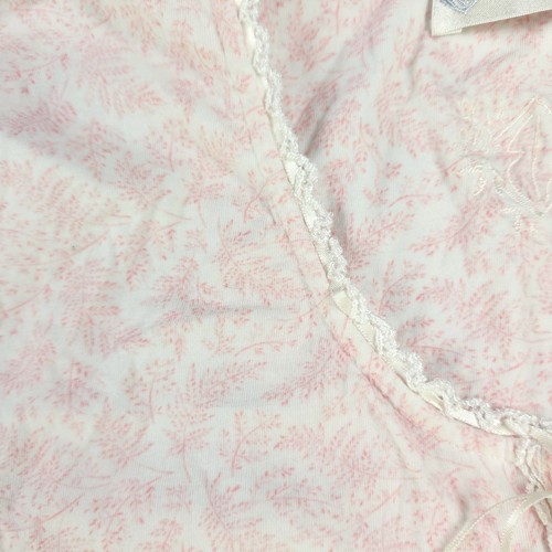 Camicia da notte Eileen West 1x rosa floreale cotone manica lunga orlo pizzo pigiama - Foto 6 di 8