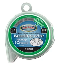 Bead Buddy 49 Strand Beading Wire, Bright 15ft .024 Inches-Soft, Flexible and