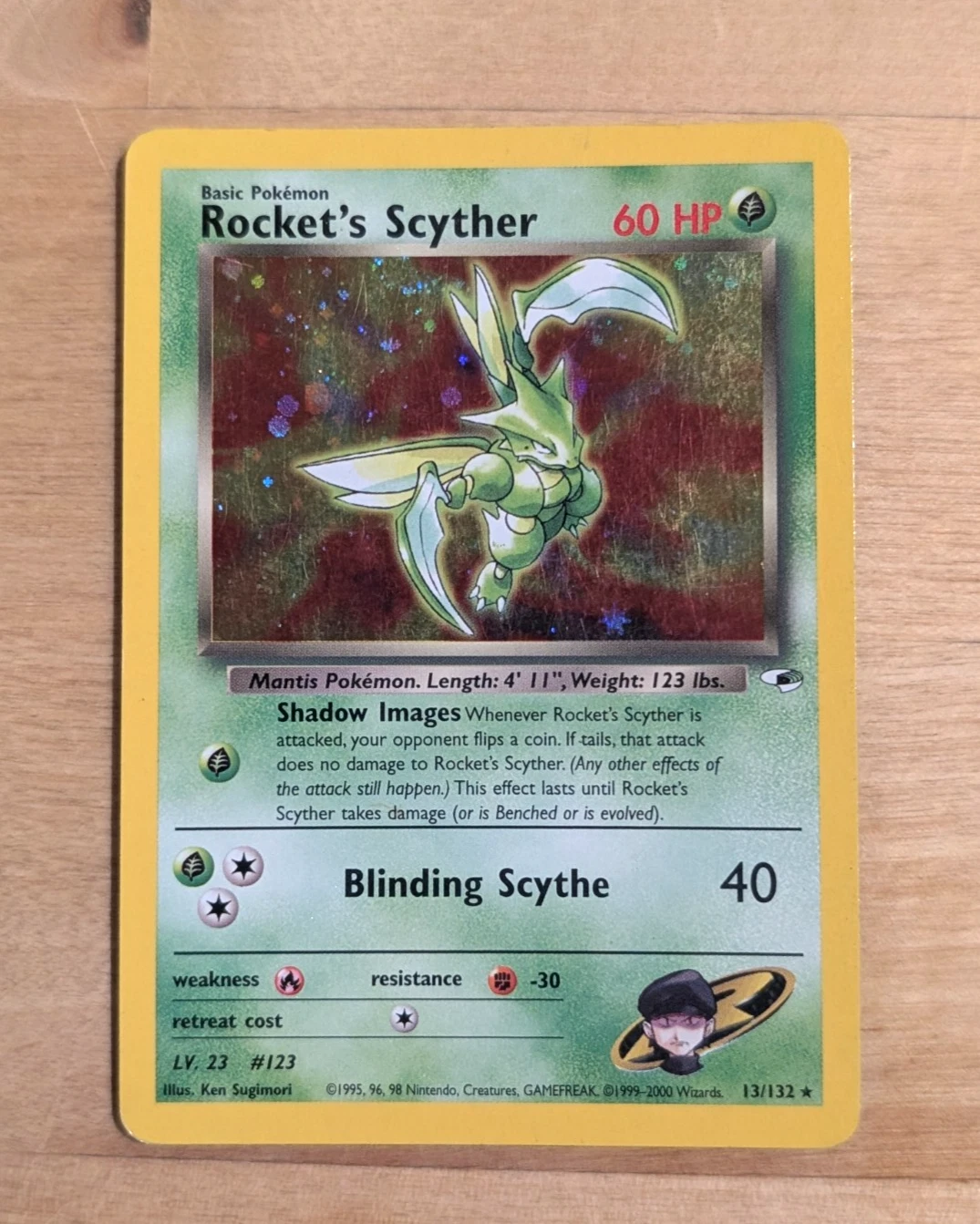 Rocket's Scyther 013/132 Gym Heroes Holo (LP)