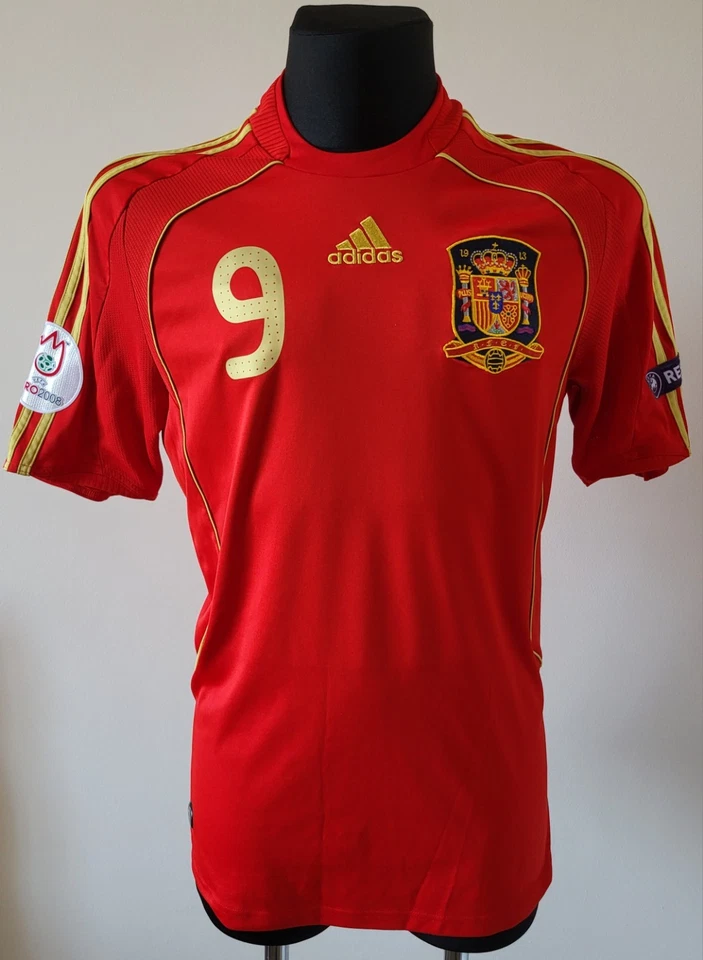 Spain 2008 - 2009 Home football Adidas shirt #9 TORRES size Medium - Image 2 of 4