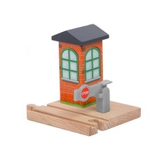 ORBRIUM Wooden Train Tracks Accessories Set Engine Stop/go Chec... USA FAST SHIP