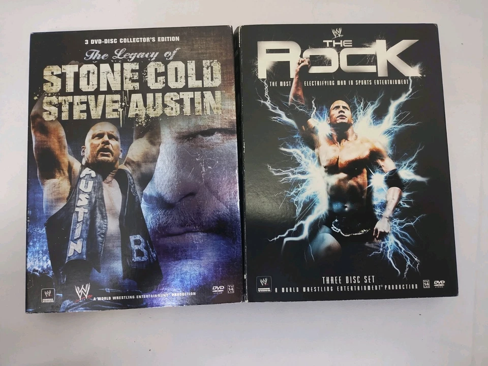 (6) WWE DVD Sets Bundle Lot of  Wrestling Stone Cold Steve Austin The Rock McMan - Image 2 of 4