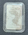 Johnson Matthey 1980's Sealed 5 grams BLANK BACK  .999 Silver Bar With Serial