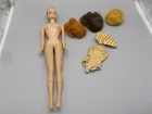 Vintage 1963 Barbie Fashion Queen Doll #870 with Wigs and Gold Swimsuit Turban