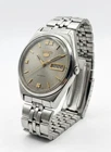 Vintage Seiko 5 Automatic Day Date Men s Watch Silver Dial Stainless Steel Japan