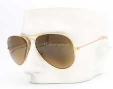 EAN 8053672087901 product image for Ray-Ban Aviator Sunglasses RB 3025 112/M2 Matte Gold Polarized Brown 58mm w/case | upcitemdb.com