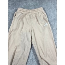 Nike Kids Fleece Jogger Sweatpants Tan Beige Logo Large L G G