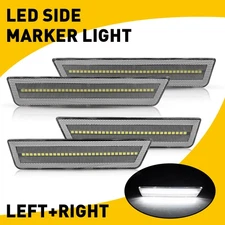 4x For 2008-2014 Dodge Challenger Front Rear Set LED Bumper Side Marker Lights A
