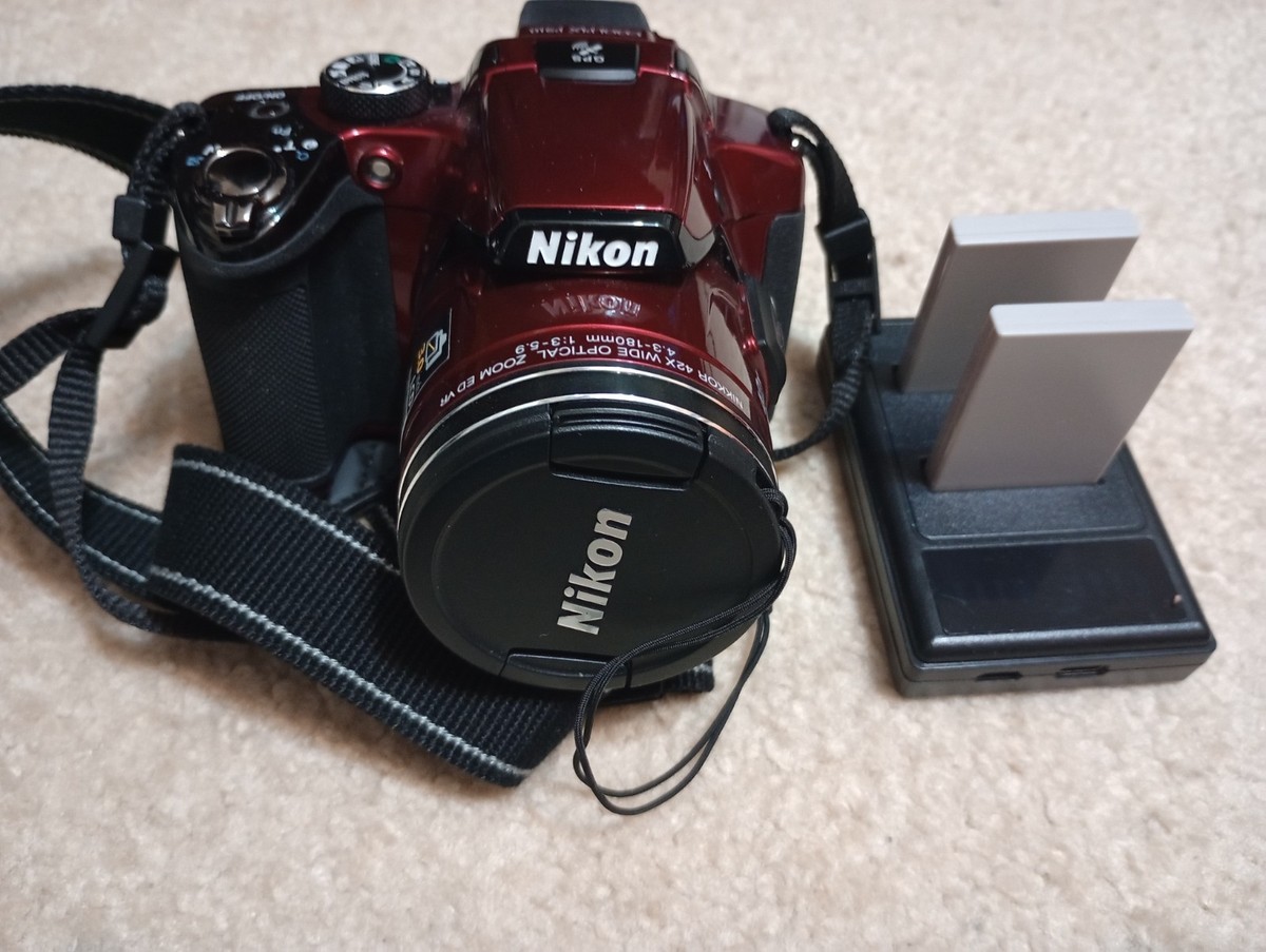 Nikon Coolpix P510 16MP Bridge Digital Camera 42X Optical Zoom Red