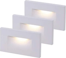 120V Dimmable LED Indoor Outdoor Step Light,3-Pack,3000K Warm White,Stair Light,