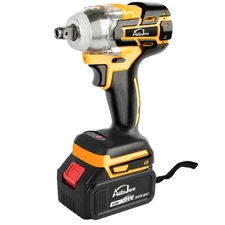Cordless Electric Impact Wrench Gun 1/2'' High Power Driver w/ Li-ion Battery