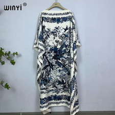 Dress Fashion Turkey Dresses Boho Print Abaya Dashiki Women Muslim Kaftan Color
